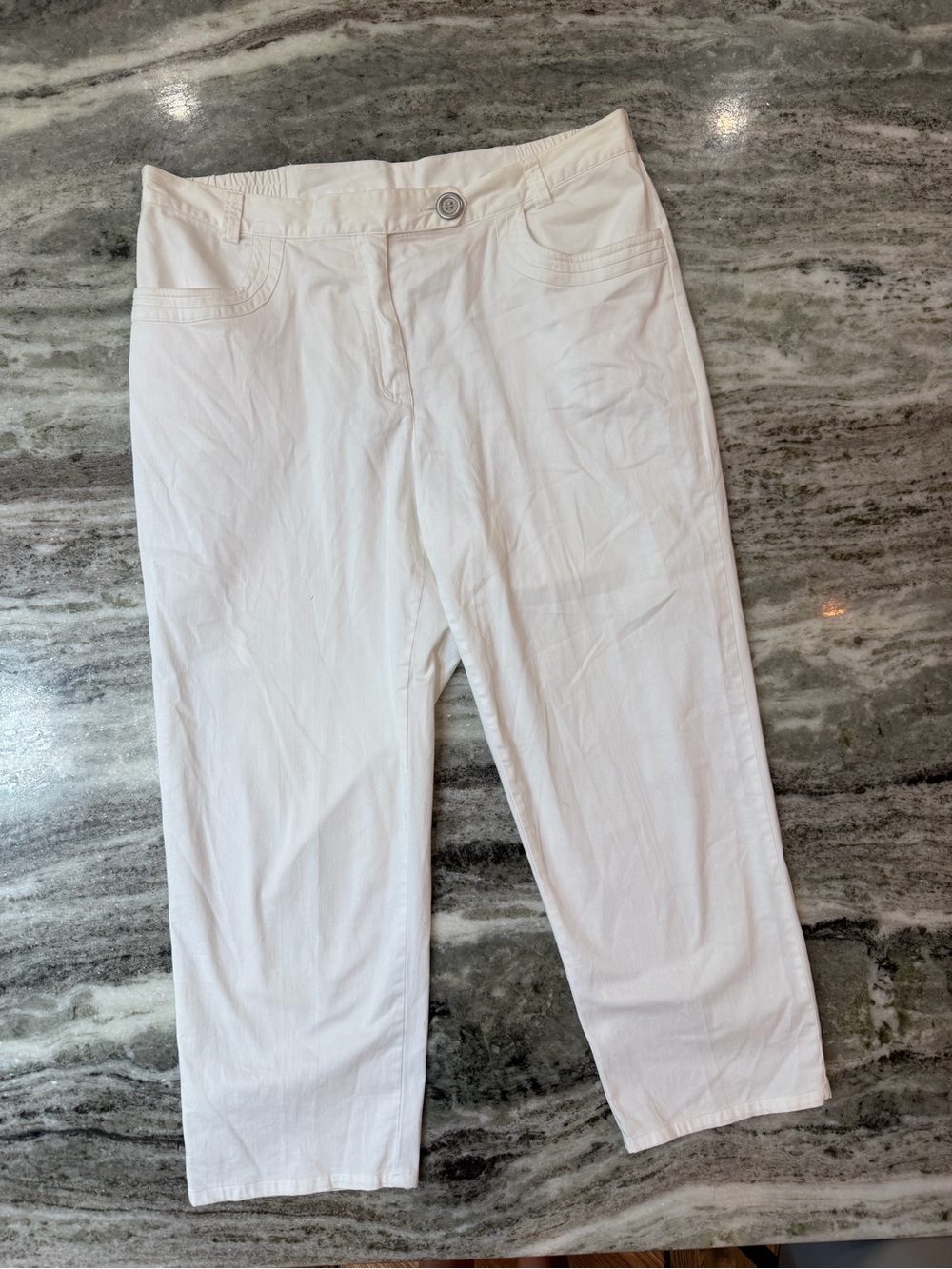 Hearts of Palm White Cotton Pants
Size 14